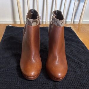 Coach Brown Ankle Booties